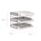 Elegant Designs Whitewash Wood Desk Organizer Letter Tray with 3 Shelves